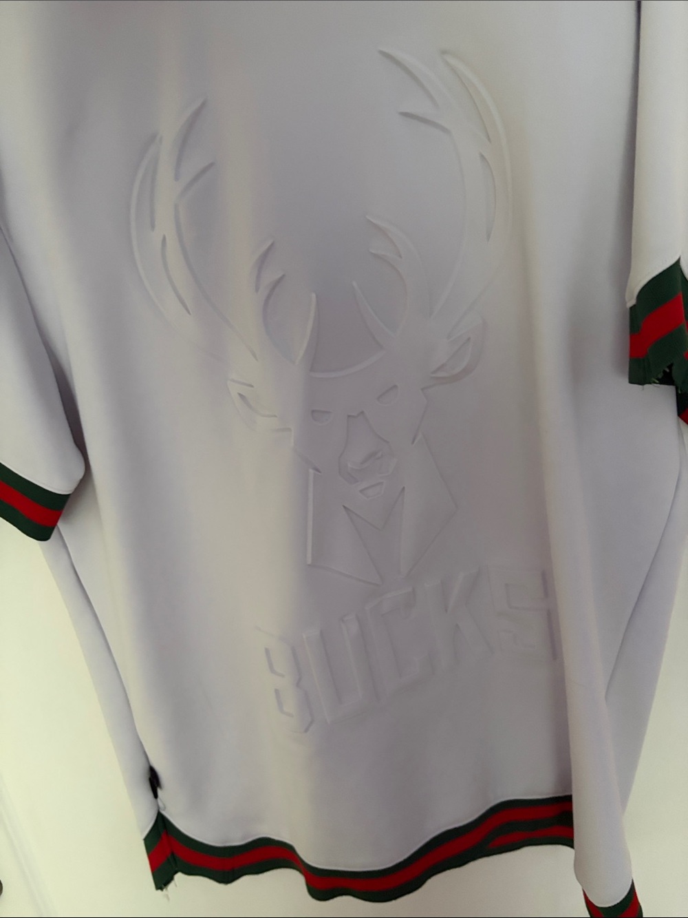 White Bucks Jersey with Embossed Deer Logo